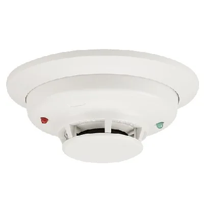 Detector fotoeléctrico de humo de 4 hilos con sensor térmico fijo a 57 grados C para paneles de incendio