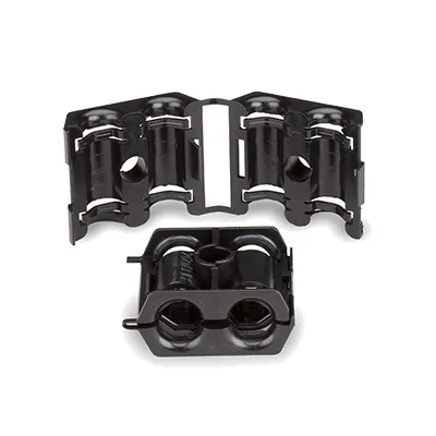 Sujetador Doble para Cable con Diámetro de 9 a 12 mm (0.35 a 0.47 Pulgadas). Paquete de 10 Piezas