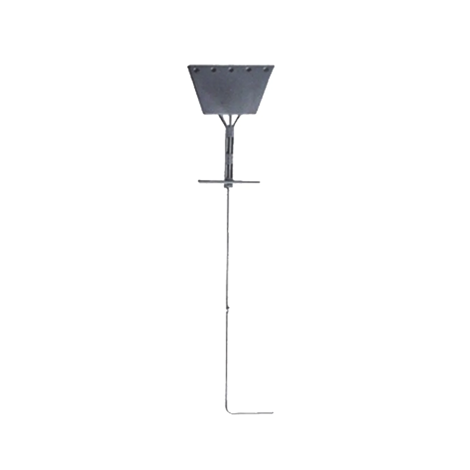 Ancla de Piso Tipo Paleta 5 Orificios para Retenida. Placa: 3/4", Redondo: 1", Altura: 210 cm. Galv. Inmersión.