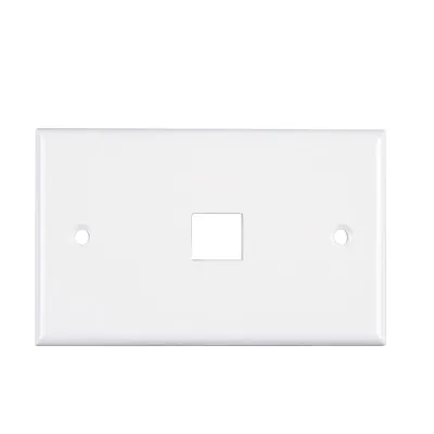 Placa de Pared de 1 Puerto, Keystone, Color Blanco