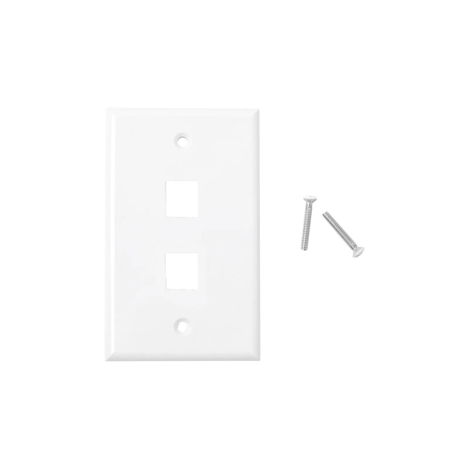 Placa de Pared de 2 Puertos, Keystone, Color Blanco