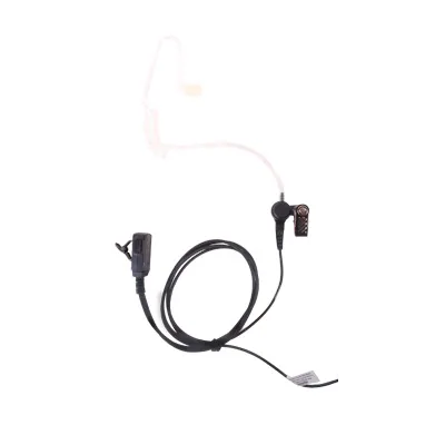 Micrófono - audífono de tubo acústico transparente de grado médico con conector de dos pines para KENWOOD Y TXPRO