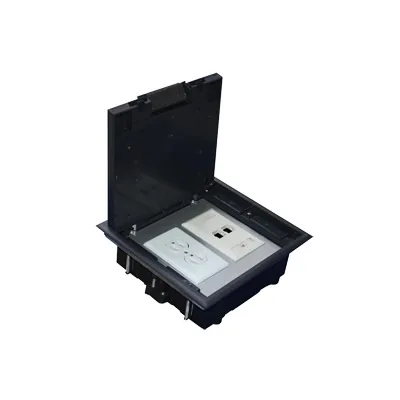 Caja de Piso para Dos Módulos Universales (Socket M2), para Alimentación Eléctrica y Redes de Datos (11000-33401) No Incluye Faceplates