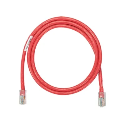 Cable de Parcheo UTP Categoría 5e, con Plug Modular en Cada Extremo - 1 Metro (3.28 Pies) - Rojo