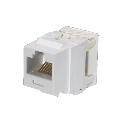 Conector Jack Estilo 110 (de Impacto), Tipo Keystone, Categoría 6, de 8 Posiciones y 8 Cables, Color Marfil