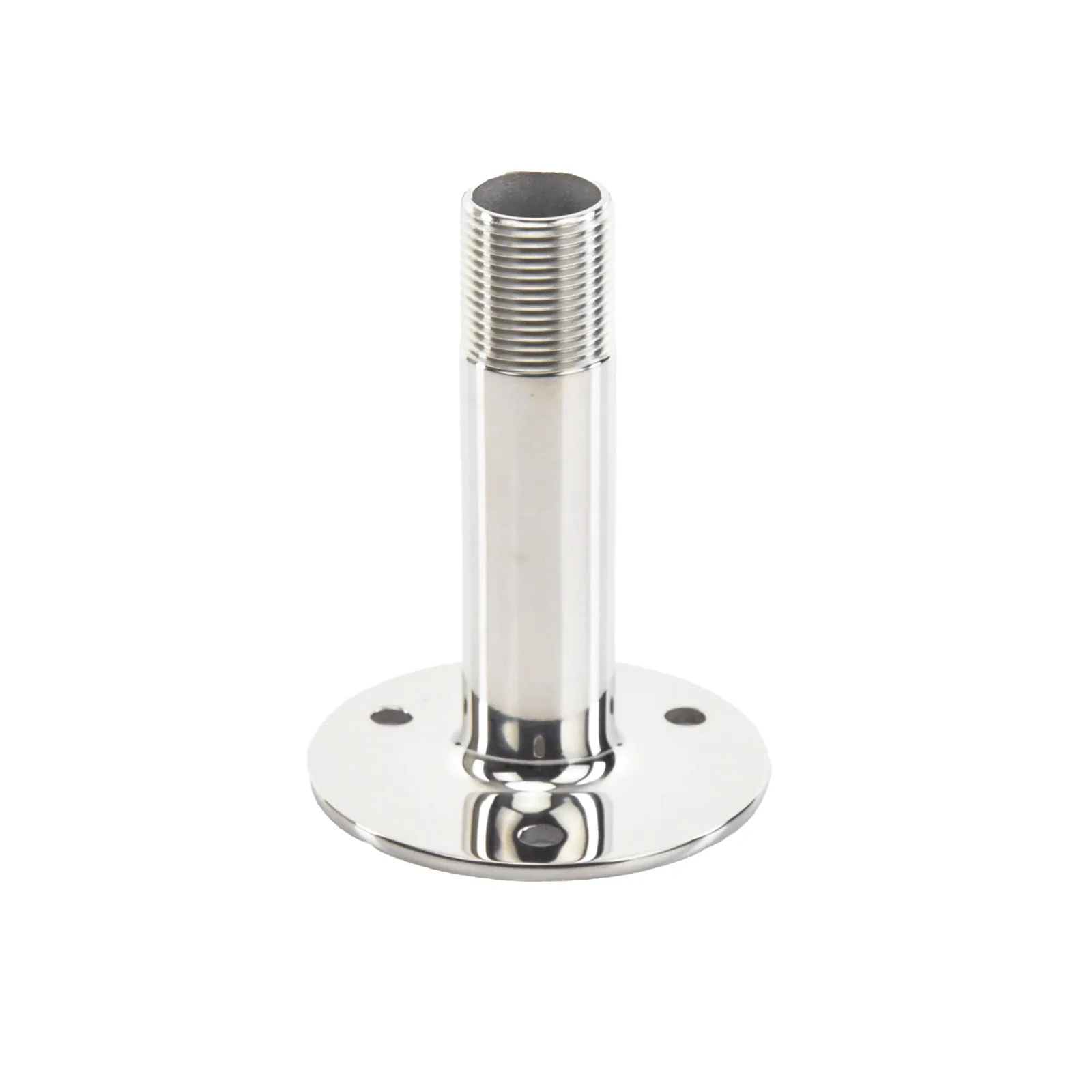 Montaje Recto de Acero Inoxidable / de 4 pulgadas de Alto y 3 de Base / Rosca 1-1/4