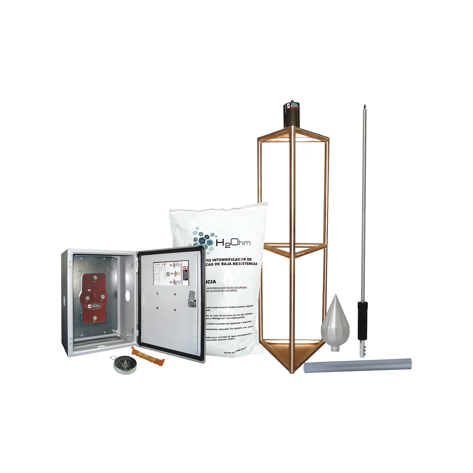 Kit de Pararrayo con Punta con Diámetro de Protección de 300 metros.