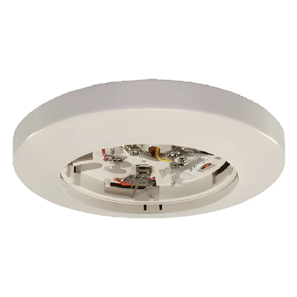 Base enchufable para detectores de humo fotoeléctrico e iónico serie 2151/1151, 4 hilos, con relé auxiliar y salida para anunciador remoto