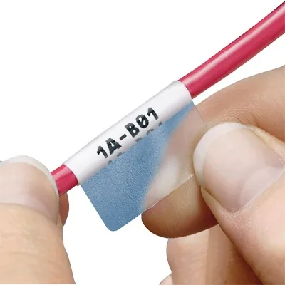 Casete de 200 Etiquetas Autolaminadas de 25.4 x 38.1 mm (1 x 1.5 Pulgadas), para Cables de 4 a 8.1 mm (0.16 a 0.32 Pulgadas) de Diámetro, Área de Impresión Color Blanco