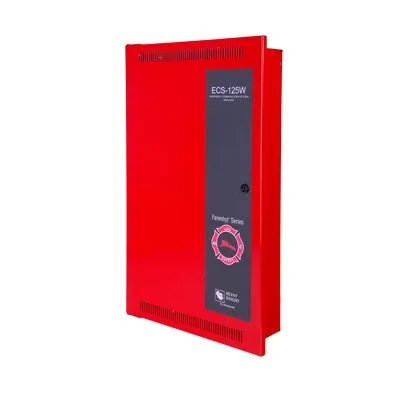 Amplificador Inteligente de 125 Watts para Sistema de Evacuación por Voz, con Fuente de Alimentación y Respaldo de Batería