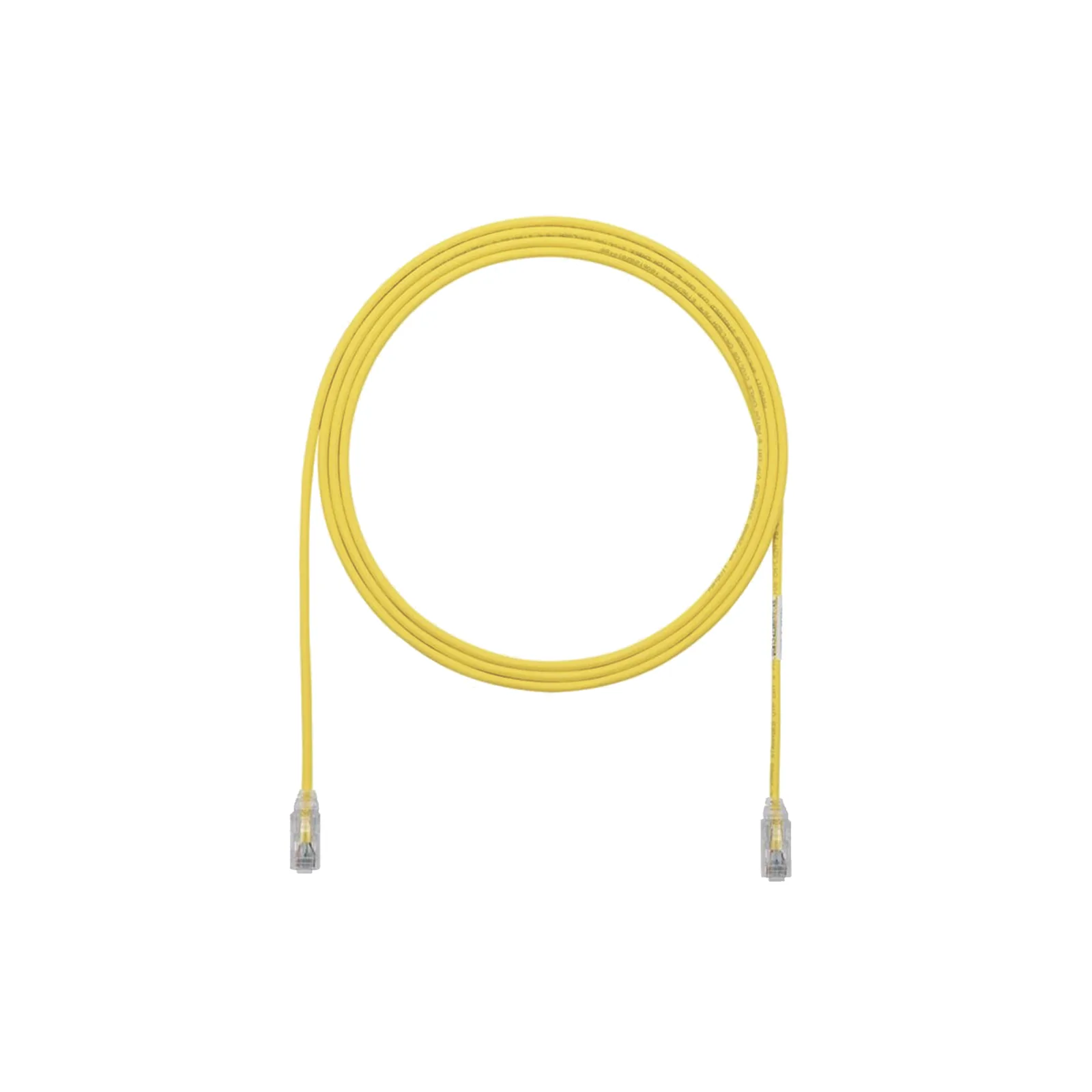 Cable de Parcheo TX6, UTP Cat6, Diámetro Reducido (28AWG), Color Amarillo, 0.91 Metros (3 Pies)