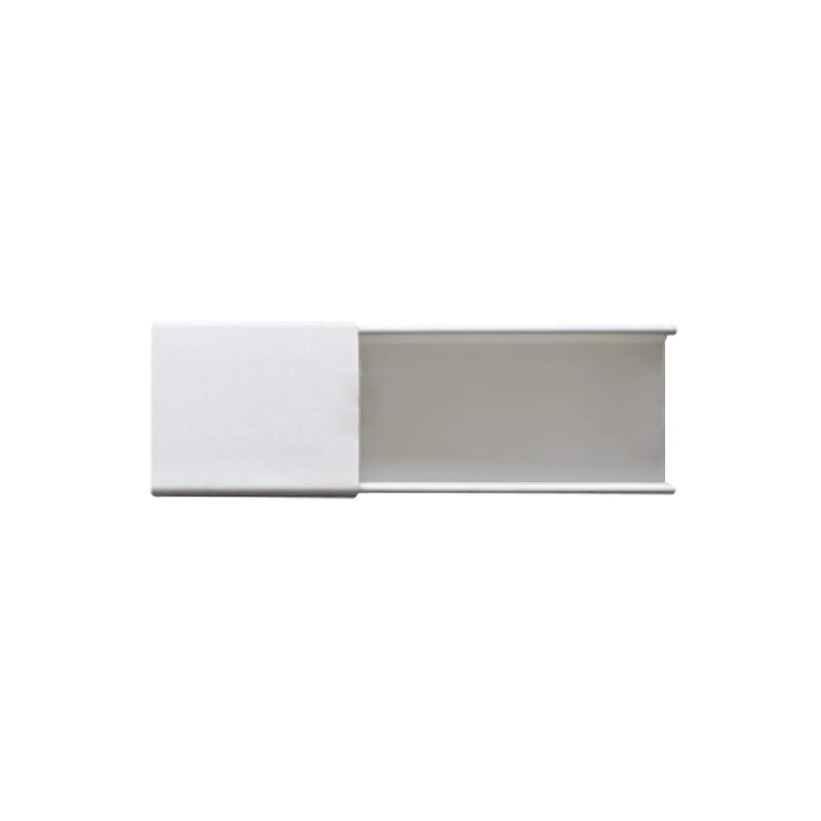 Canaleta blanca sin división, de PVC auto extinguible, 48 x 16 x tramo 2.5m (6101-01260