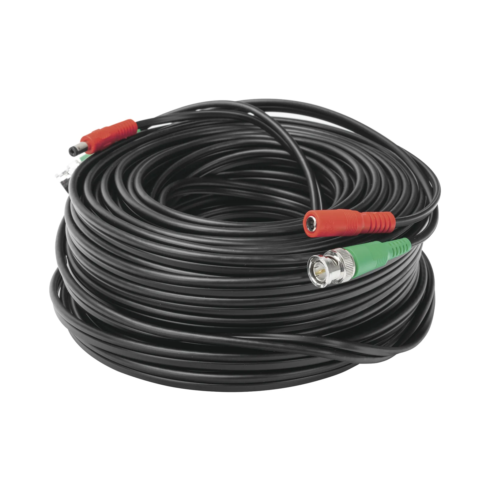 Cable Coaxial (BNC RG59) + Alimentación / SIAMES / 30 Metros (98.43 Pies) / 100% COBRE / Para Cámaras 4K / Uso Interior y Exterior