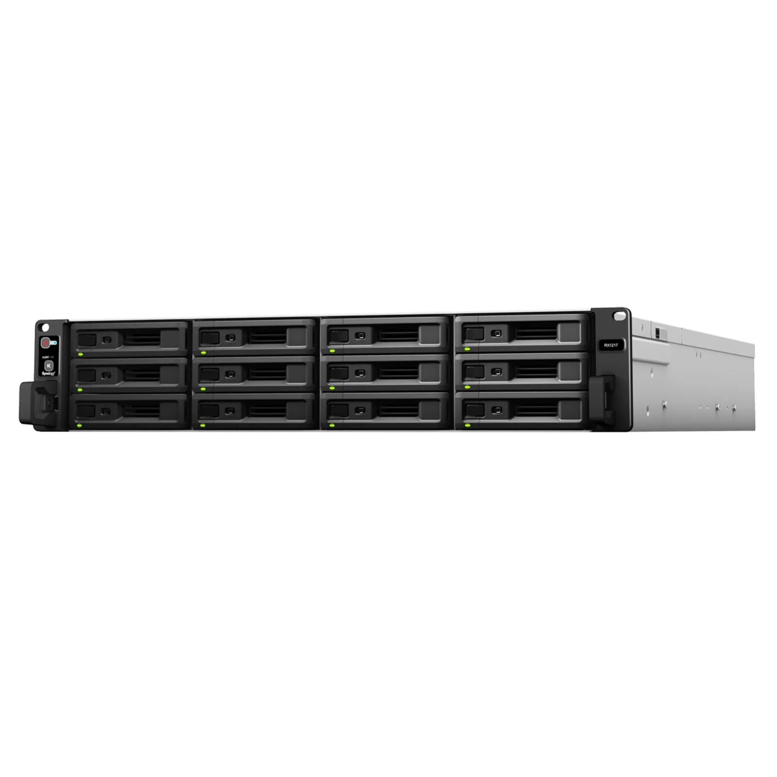 Unidad de Expansión Synology RX1217/RX1217RP | 12 Bahías de Disco | Compatible con SATA 3.5” y 2.5” | Expansión de Volumen en Línea | Fuentes de Alimentación Redundantes (RX1217RP) | Administración con