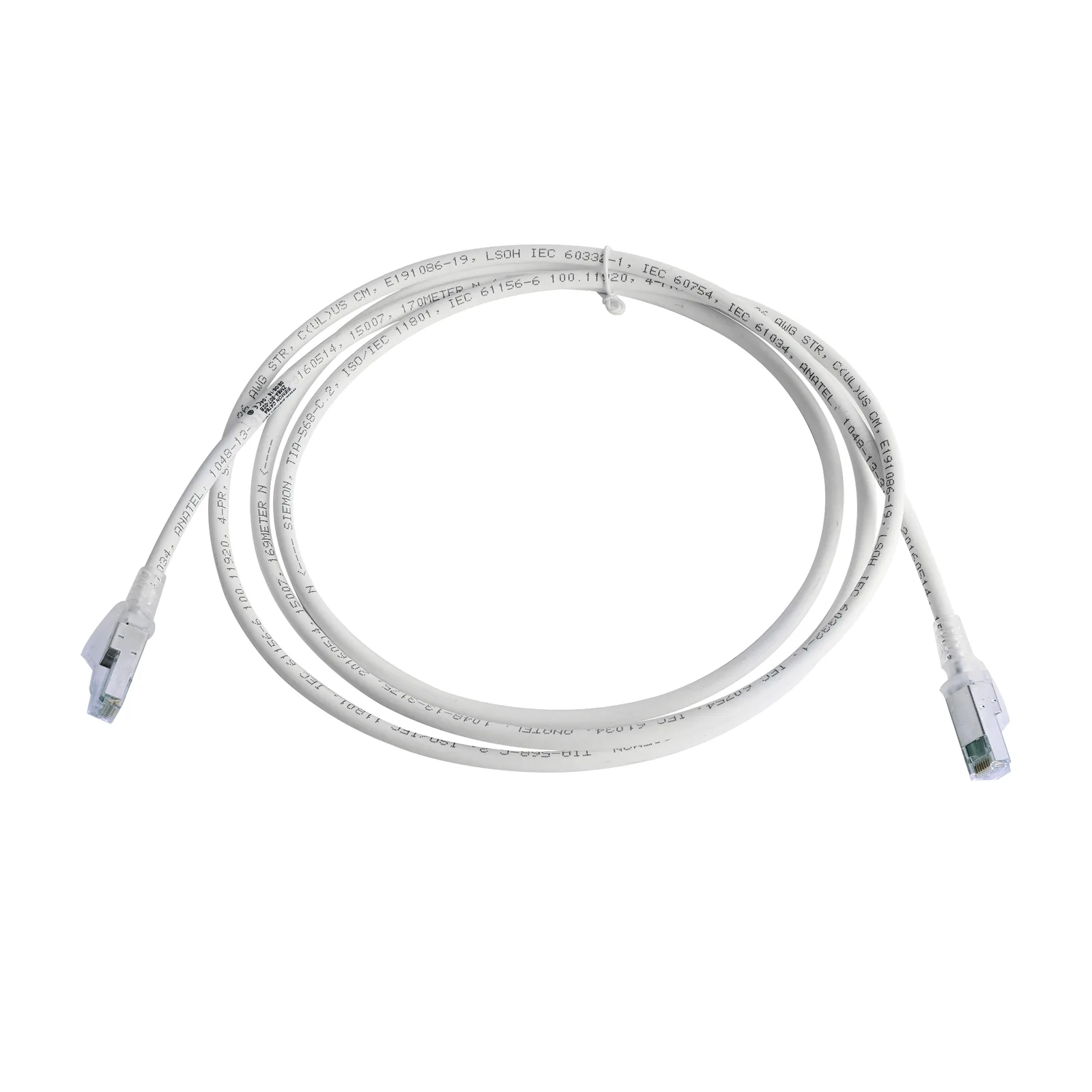 Patch Cord Z-MAX Cat6A S/FTP, CM/LS0H, 2.13 Metros (7 Pies), Color Blanco