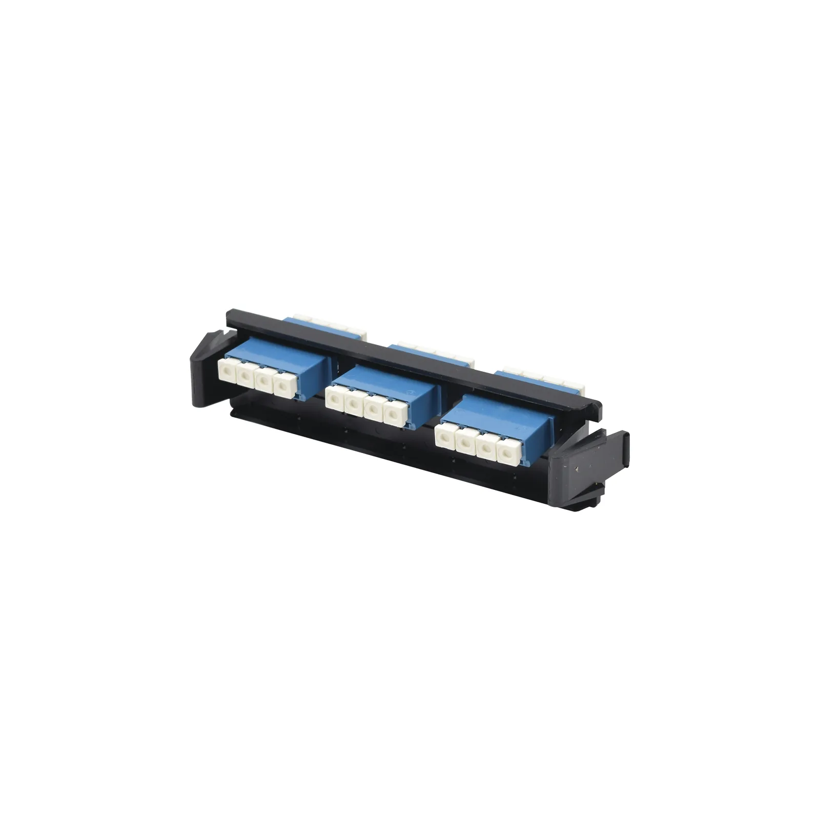 Placa Acopladora de Fibra Óptica Quick-Pack, Con 6 Conectores LC/UPC Duplex (12 Fibras), Para Fibra Monomodo, Azul