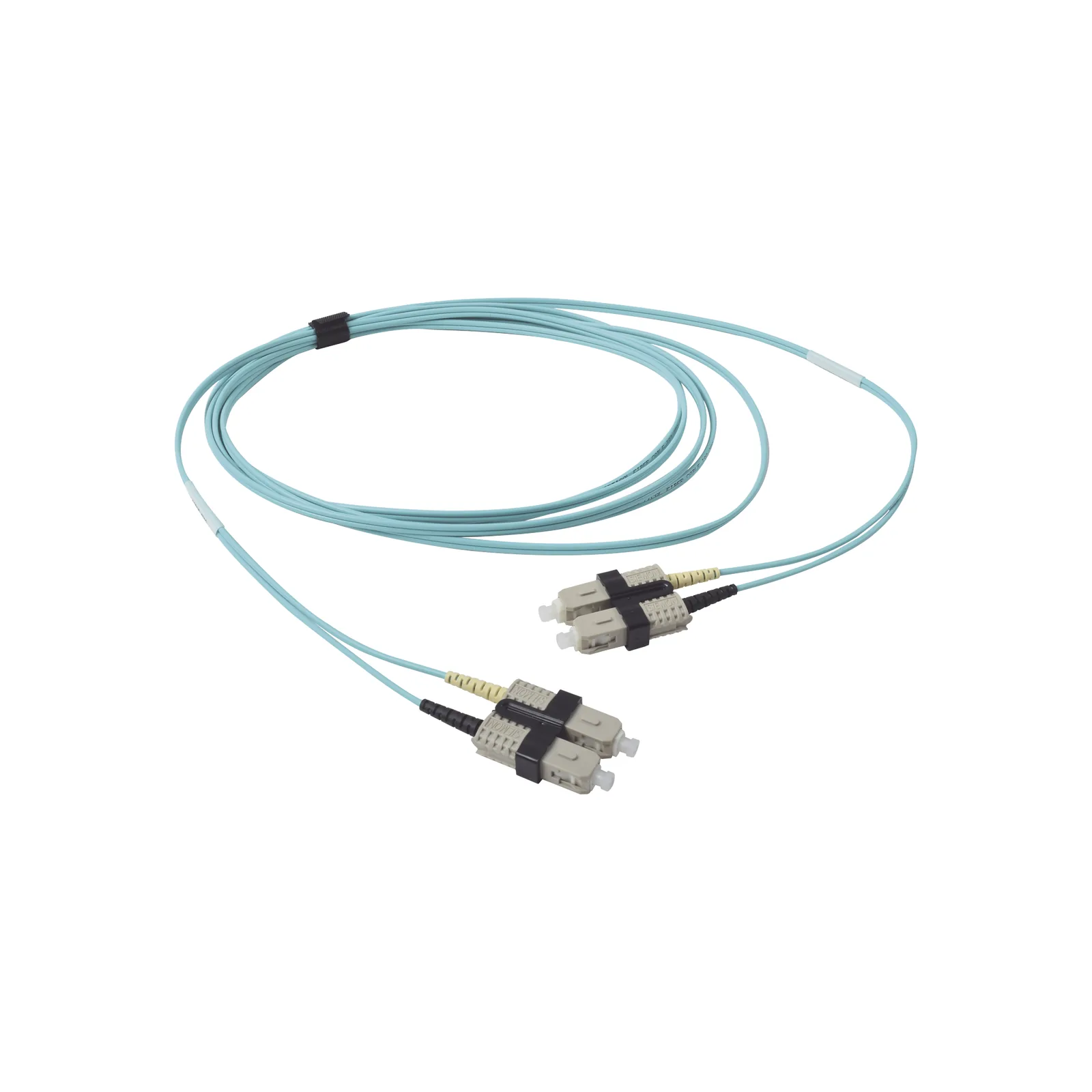 Jumper de Fibra Óptica Multimodo 50/125 OM3 XGLO, SC-SC Duplex, OFNR, Color Aqua, 3 Metros (9.84 Pies)