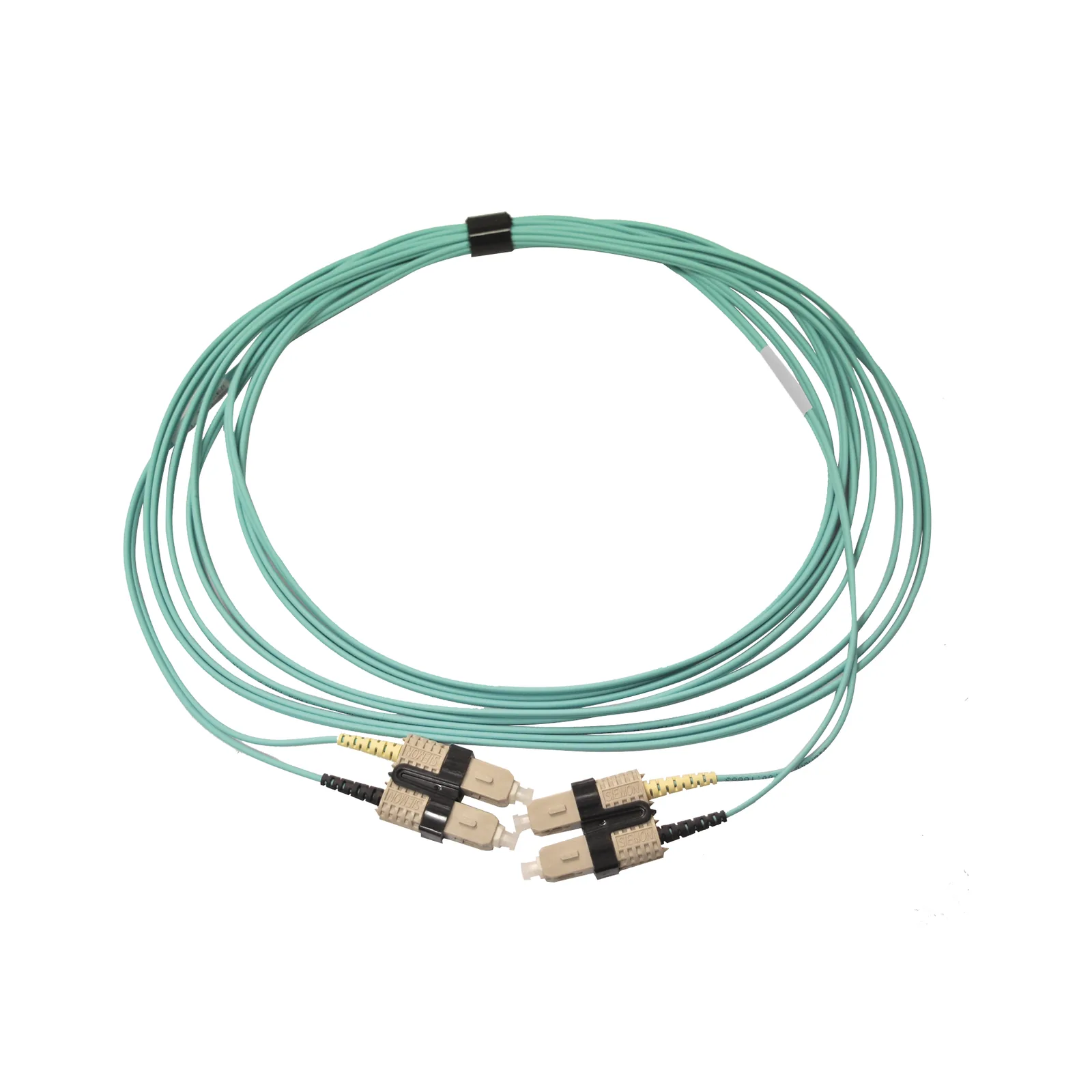Jumper de Fibra Óptica Multimodo 50/125 OM3 XGLO, SC-SC Duplex, OFNR, Color Aqua, 5 Metros (16.40 Pies)