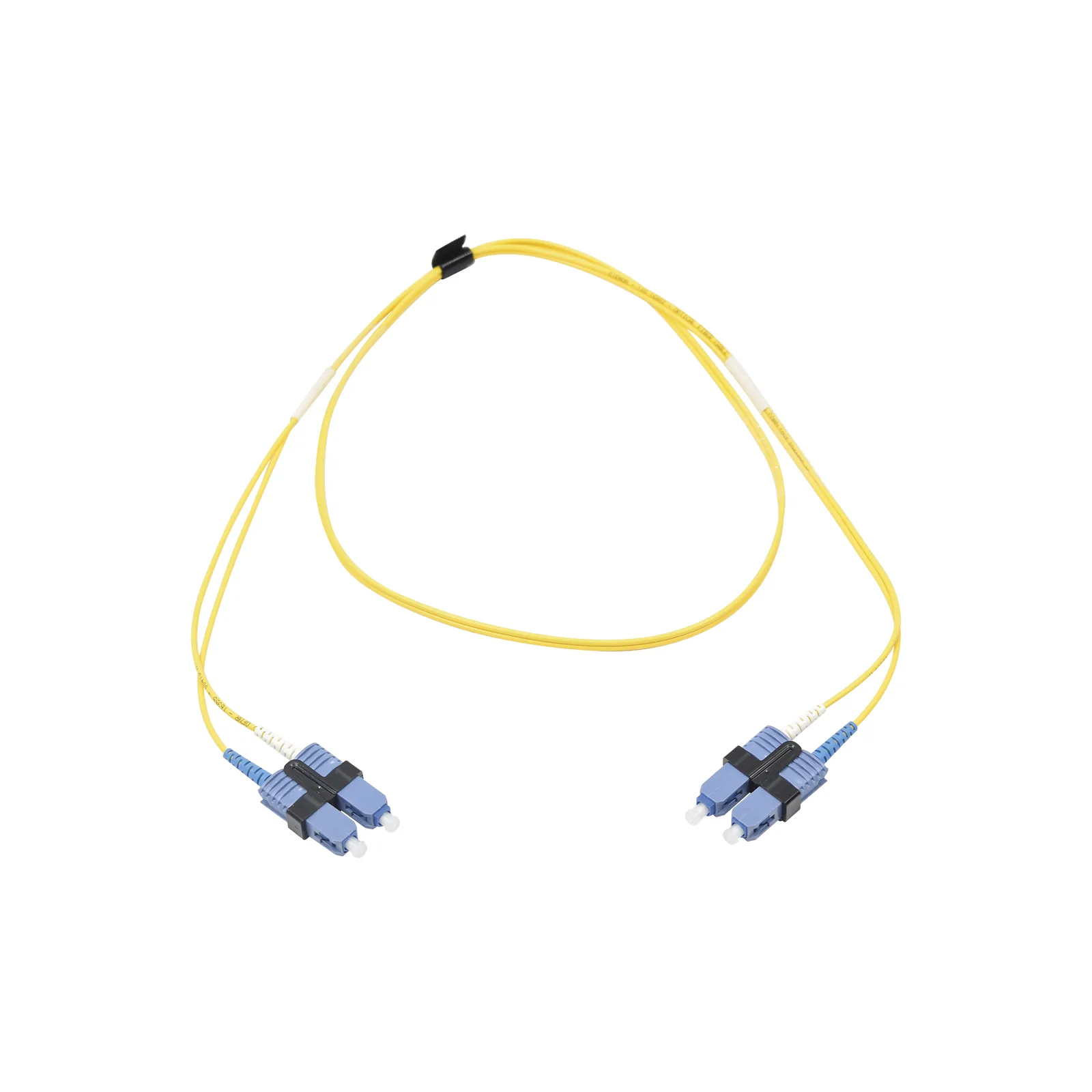Jumper de Fibra Óptica Monomodo (OS2), XGLO, SC/UPC-SC/UPC Duplex, OFNR, Color Amarillo, 1 Metro (3.28 Pies)