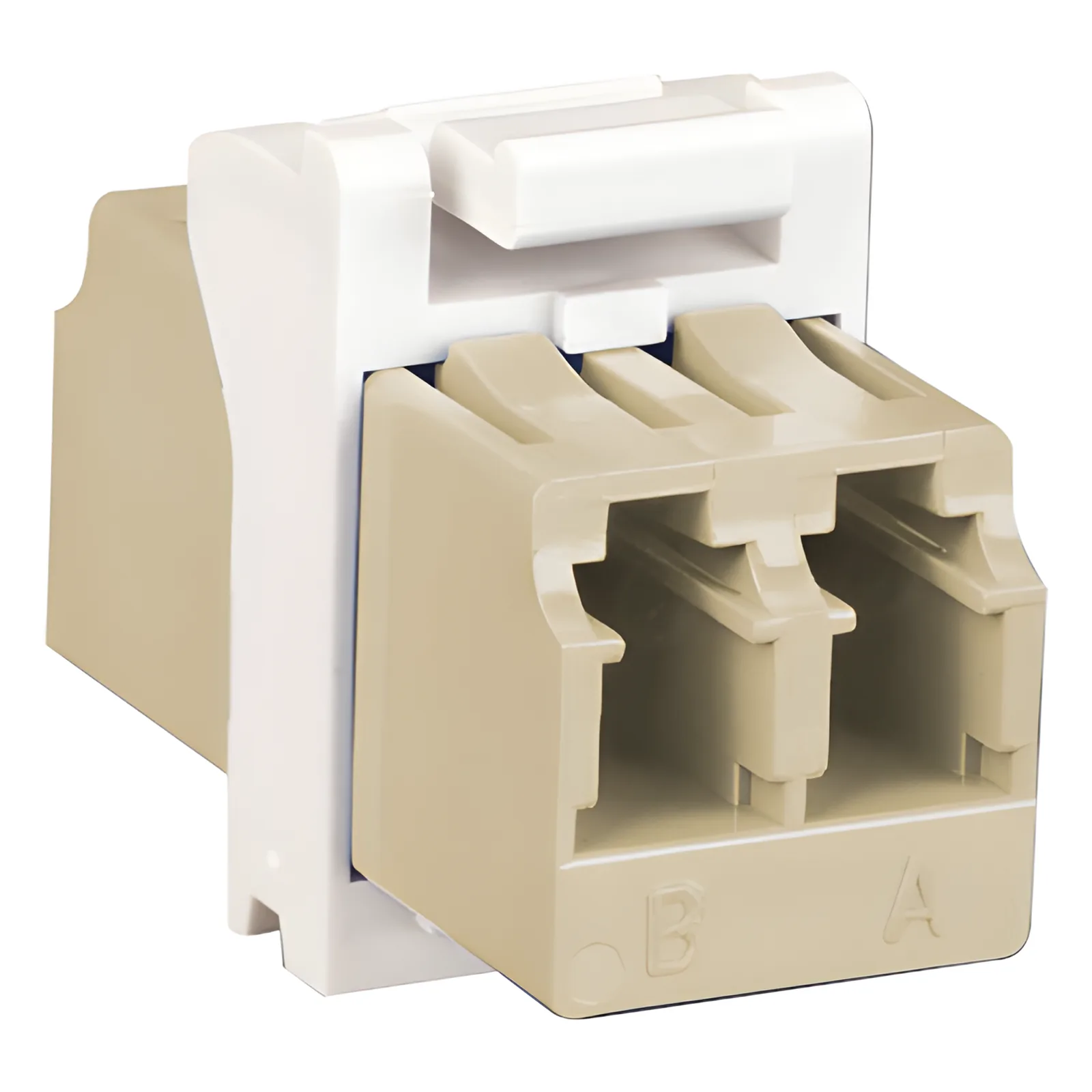 Módulo Acoplador MAX de Fibra Óptica, LC Duplex, Compatible con Monomodo y Multimodo, Color Blanco