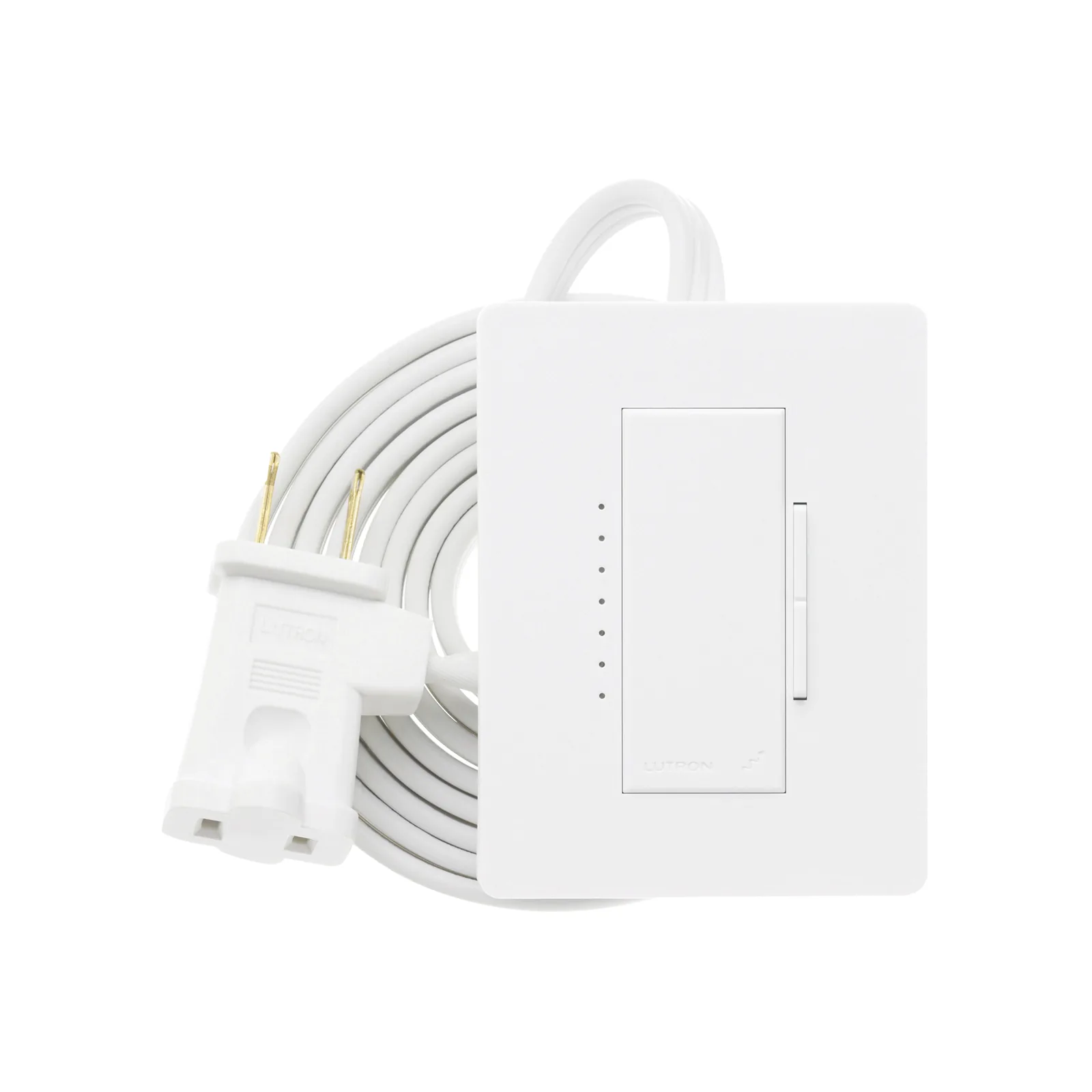 Atenuador de lámpara de sobremesa tipo plug-in, 120 V, 300 W / 300 VA, inalámbrico por RF, para el sistema RadioRA 2 de Lutron, color blanco Snow