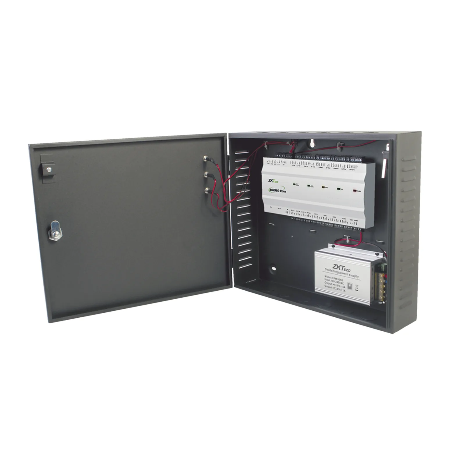 Controlador de Acceso 4 Puertas / 20,000 Huellas 30,000 Tarjetas / ADMS PUSH / TCP/IP / Gabinete y Fuente 12V 5A