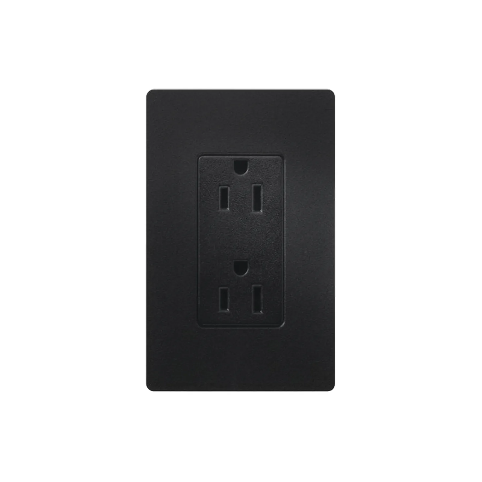 Tomacorriente dúplex de 15 A y 125 V estilo decorador, línea Satin Colors en color Midnight, complemento para controles y placas Lutron; placa se vende por separado